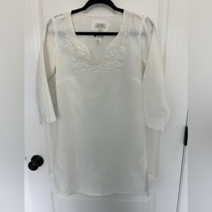 Malvin Hamburg Germany by Anthropologie 100% Linen Tunic Dress Cover Up Size S